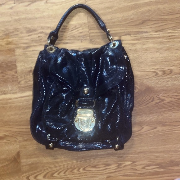 Hype black snakeskin hobo shoulder purse barely used - Picture 1 of 6